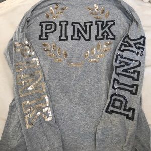 VS Pink Long Sleeve Campus Tee